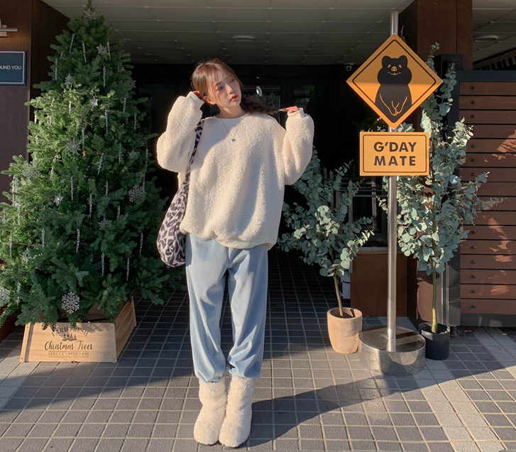 Luz Veloa Bumpy Banded Jogger Pants