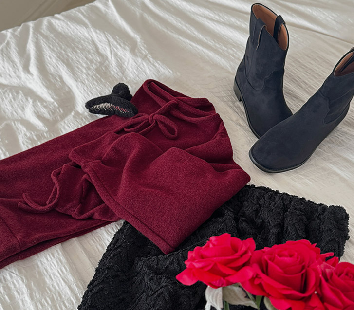 Soft off shoulder brushed long-sleeved T-shirt