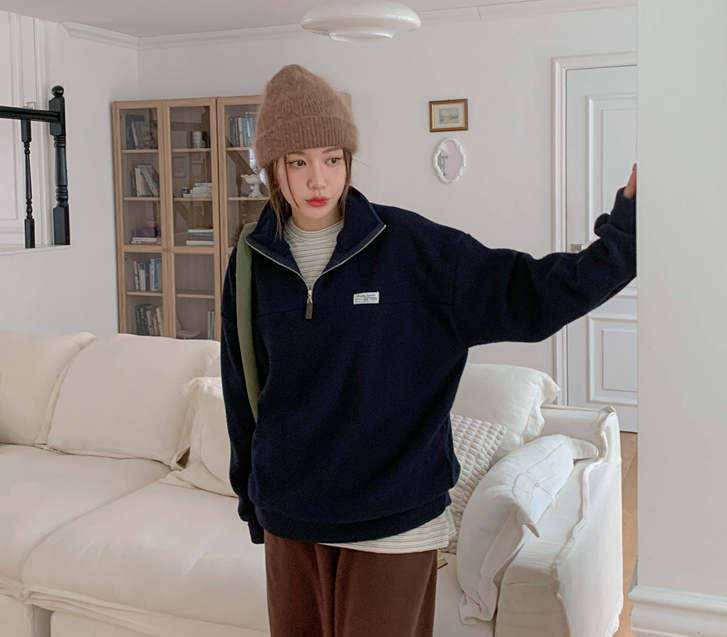 Signature Fleece Highneck Half Zip-Up