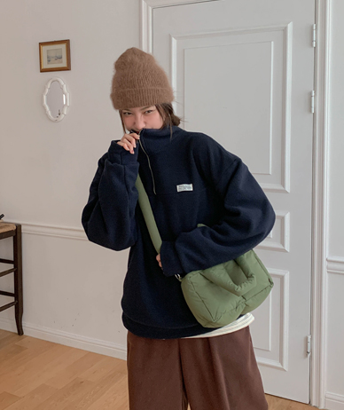 Signature Fleece Highneck Half Zip-Up