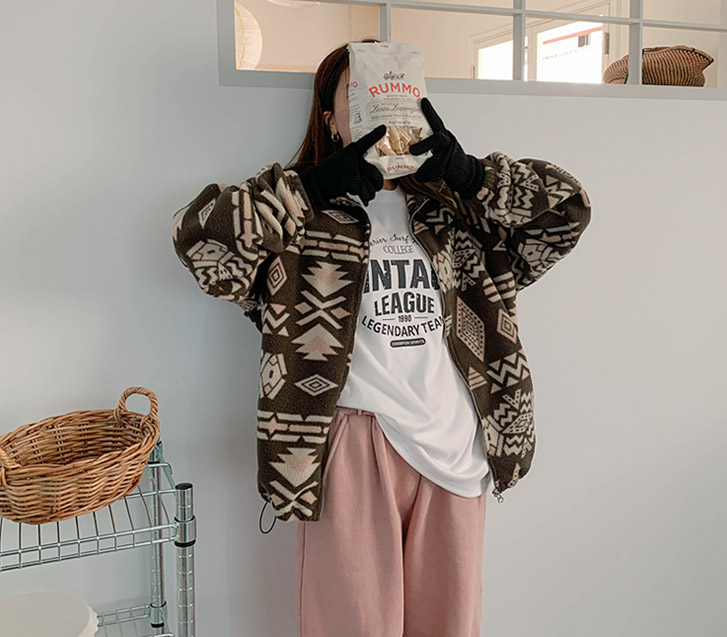 Winter Overfit Inca Fleece Zip-up