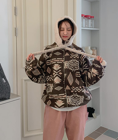 Winter Overfit Inca Fleece Zip-up