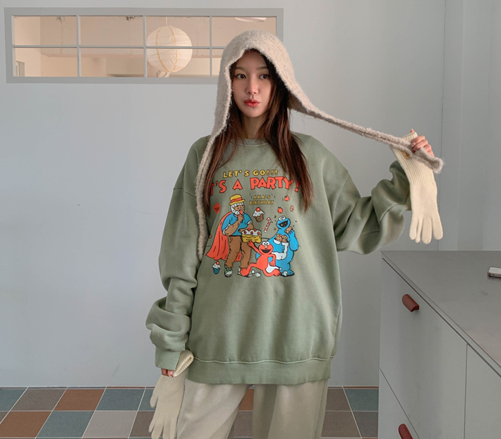 [Unisex] Party Nayeom Pigment Napping Sweatshirt