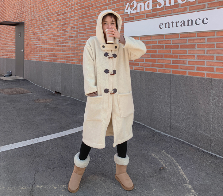 Mekki Dumble Tteokbokki Hood Long Coat