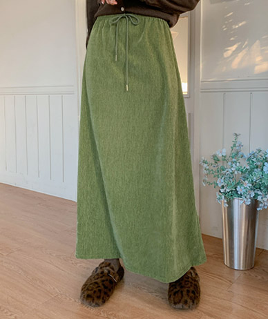 Velour Maxi Banding Rong Skirt