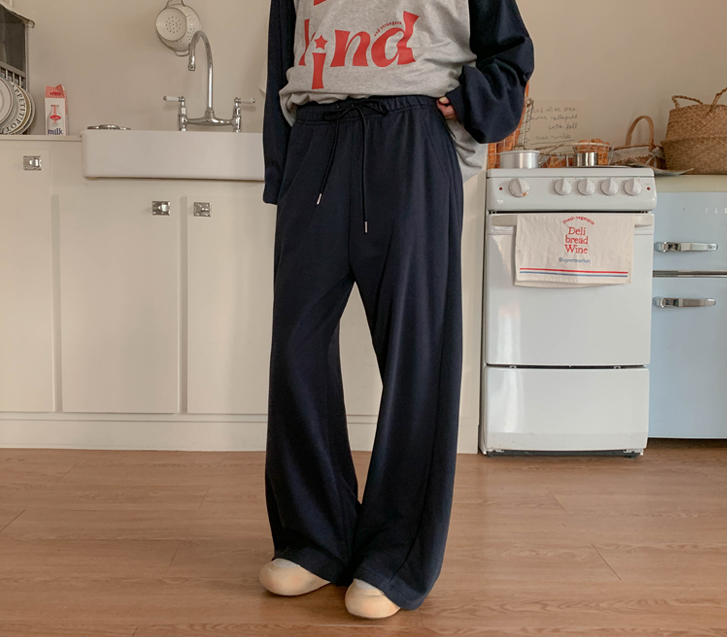 Listen Side Pintuck Wide Training Pants (Short/Basic/Longver)