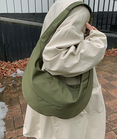Twill hobo bag