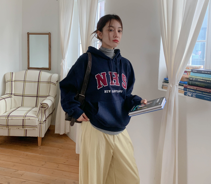 New Hampshire Embroidered Patch Hoodie