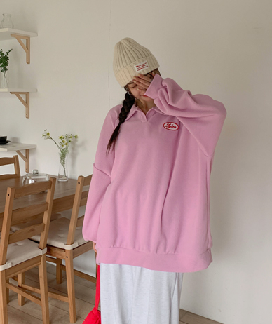 English Patch Kara Corrugated Knit Sweatshirt