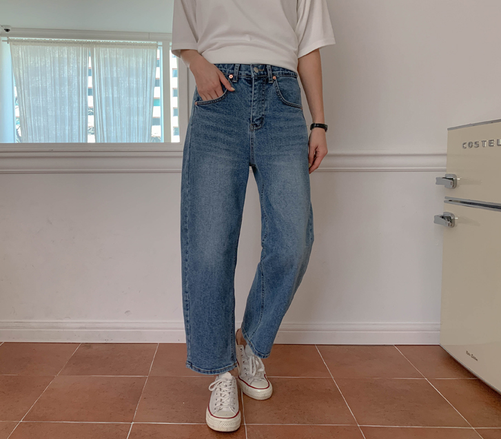 Moto Denim Banding Exhaust Pants