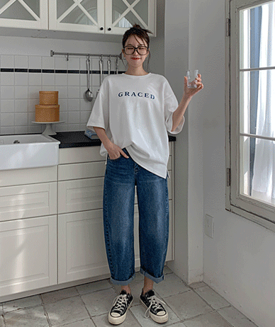 Moto Denim Banding Exhaust Pants