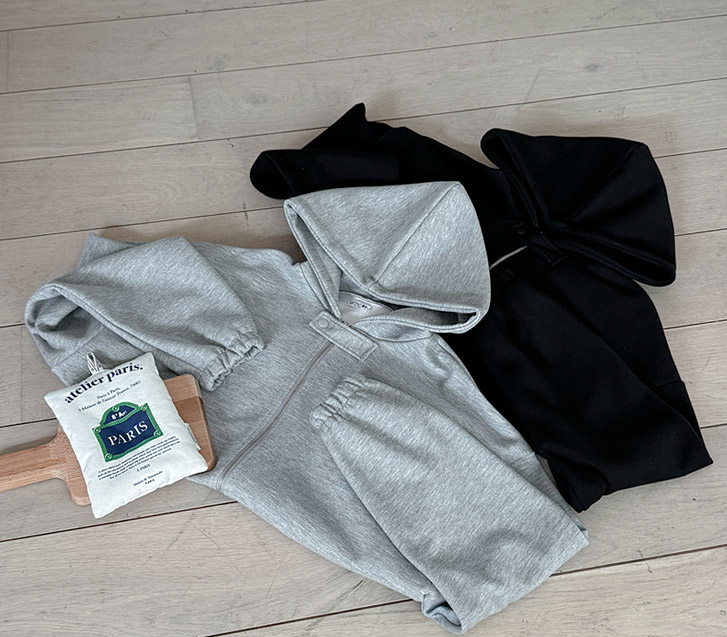 [20% off special sale] Double-layer snap button two-way banding hoodies zip up