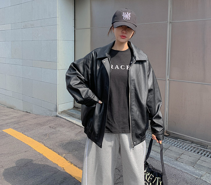 Core Vegan Leather Blouson Jacket