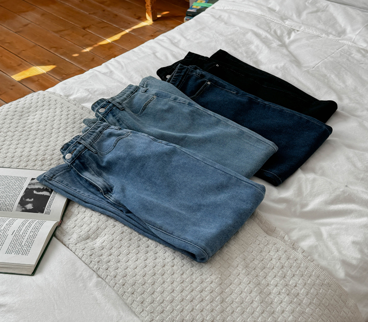 [Opening Special] Denz Lyocell Span Banding Denim Wide Bootcut Pants (Short/Basic/Longver)