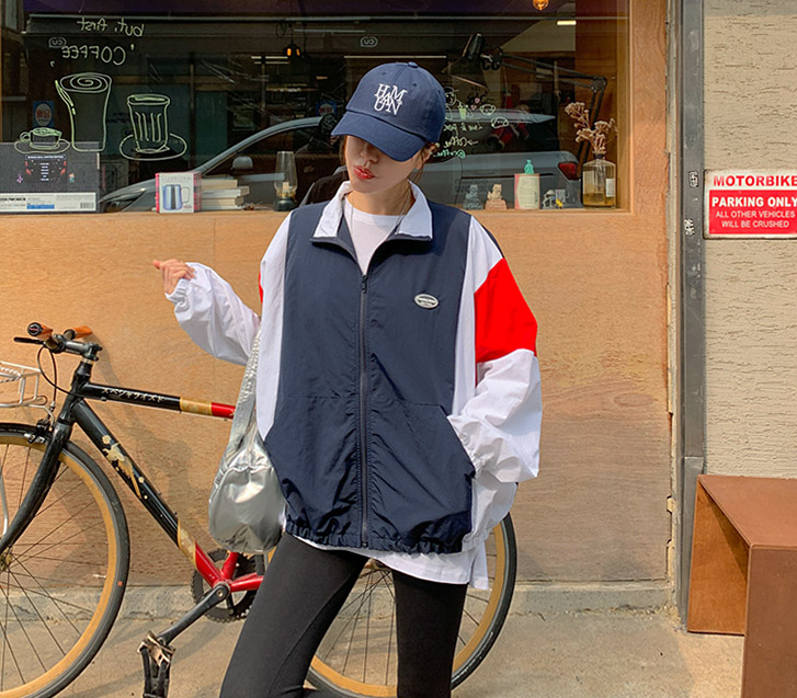 Favor color combination patch nylon Windbreak