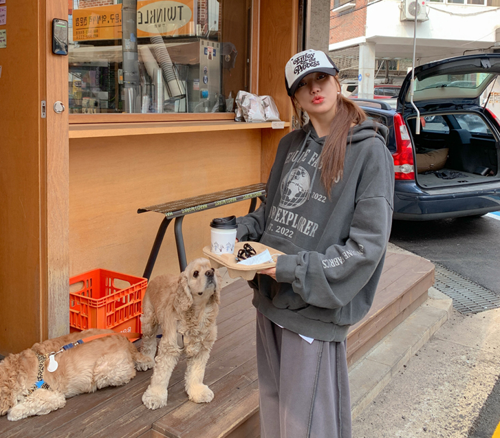 [Unisex] World Print Pigment Hoodie