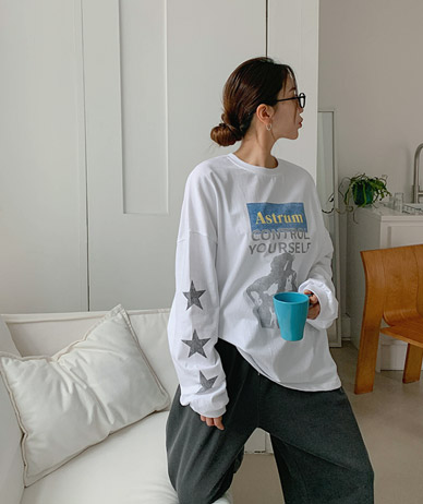 [Unisex] Control Print Long-sleeved T-shirt