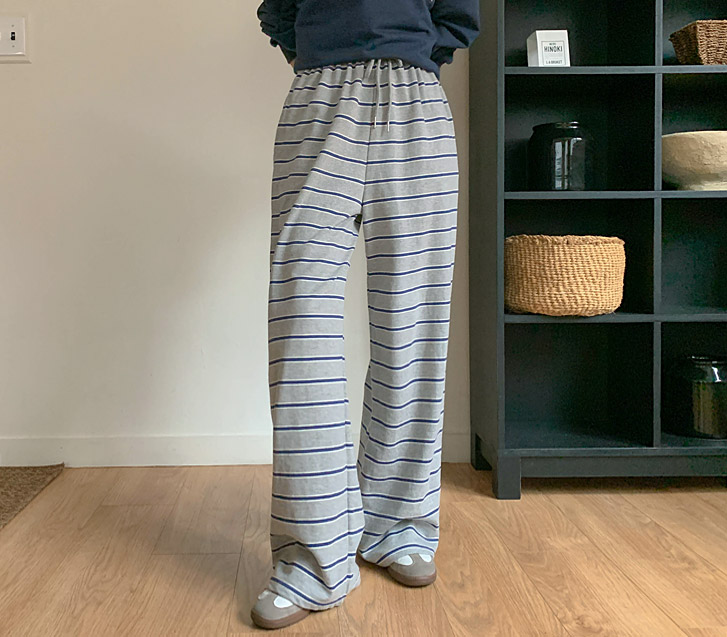Asta Striped Color Combination Wide Training Pants