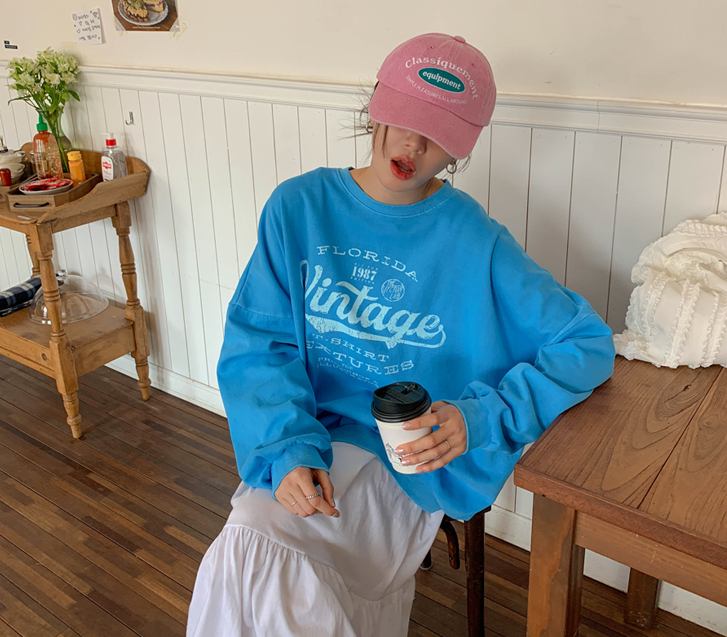 Lida printed pigment sweatshirt