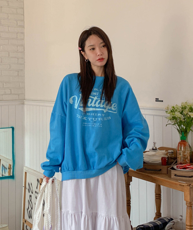 Lida printed pigment sweatshirt