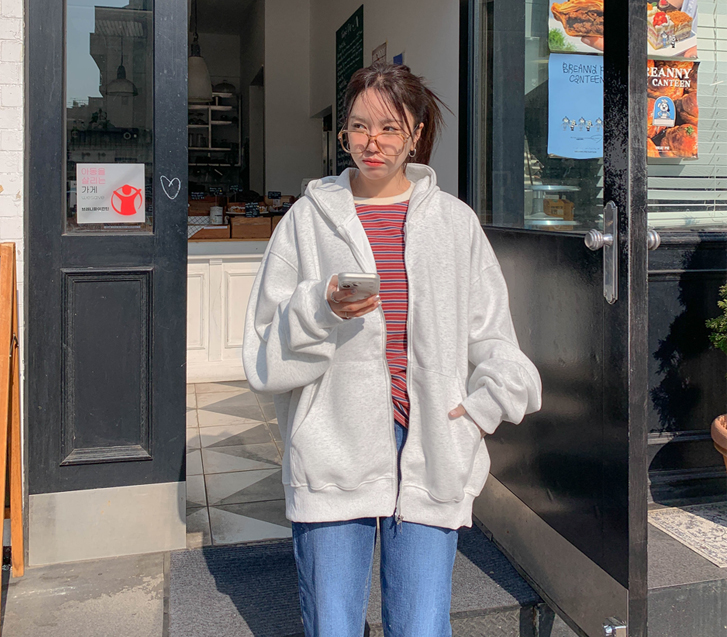 Koino Boxy Hood Zip-up