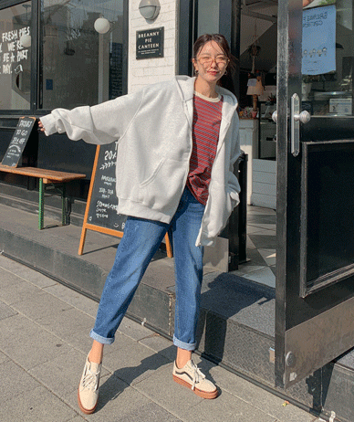 Koino Boxy Hood Zip-up