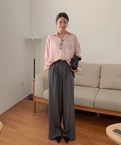 Mali Pintuck Back Banding Wide Slacks