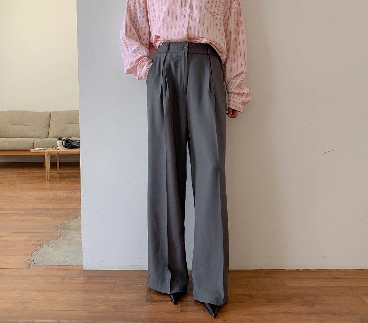 Mali Pintuck Back Banding Wide Slacks