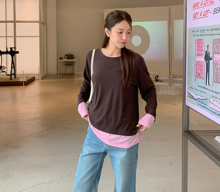 Pound layered Long-sleeve T-shirt