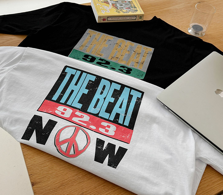 The Beat Crack Print Loose Fit Short Sleeves T-shirt