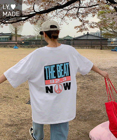 The Beat Crack Print Loose Fit Short Sleeves T-shirt