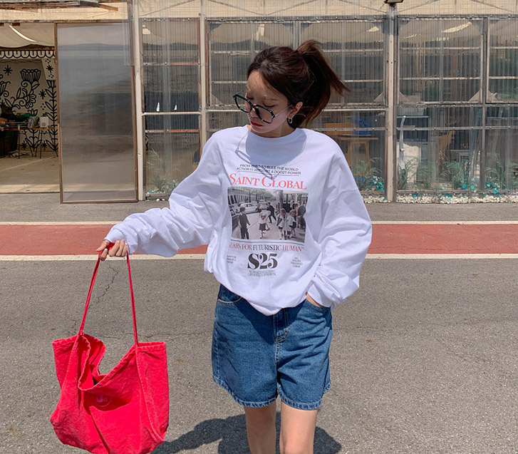 Saint printing Long-sleeve Long t-shirts