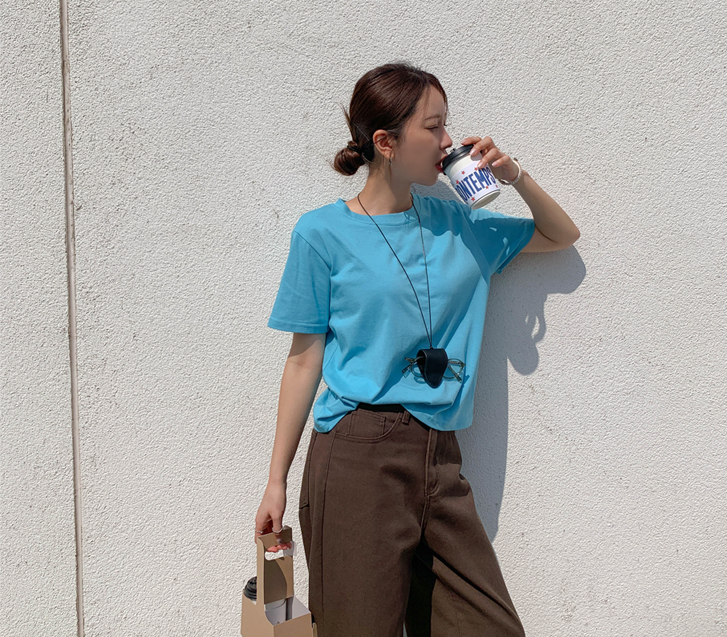 Vivi Modal Semi-Crop Short-Sleeve T-Shirt