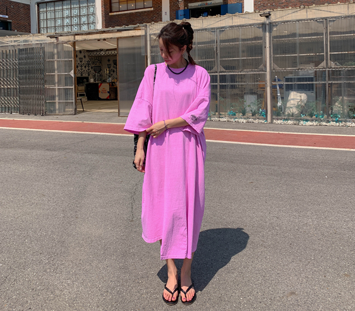 Bella Pigment 3/4 length asymmetrical long one-piece