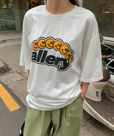 [Unisex] Gallery Printed Pigment Short-sleeve Long T-shirts