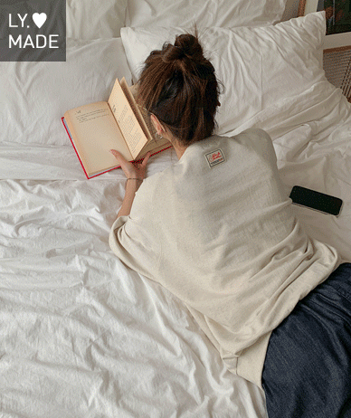 Back Label V-neck nagrang Short-sleeve Sweatshirt