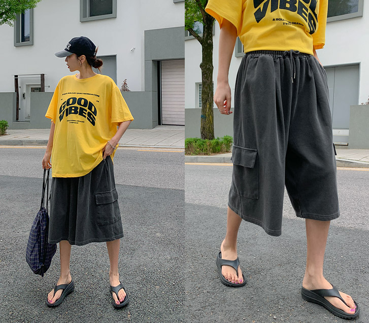 [Unisex] Tory Cargo Pigment Bermuda Length Pants