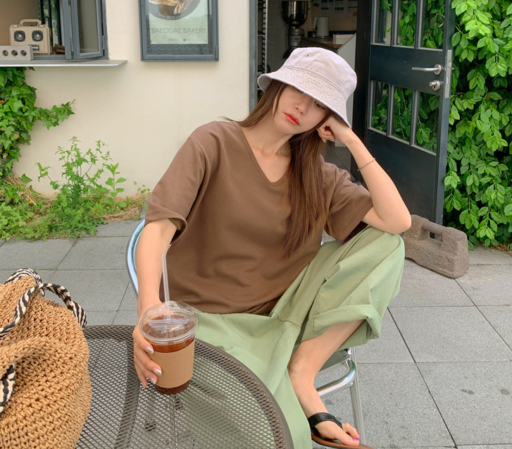 Sally Basic V-neck Short-sleeve T-shirt