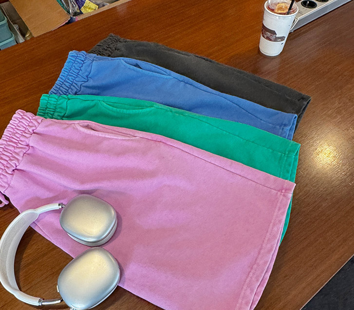 [Unisex] Dive Pigment Back Pocket Labels Knee-length Training Pants