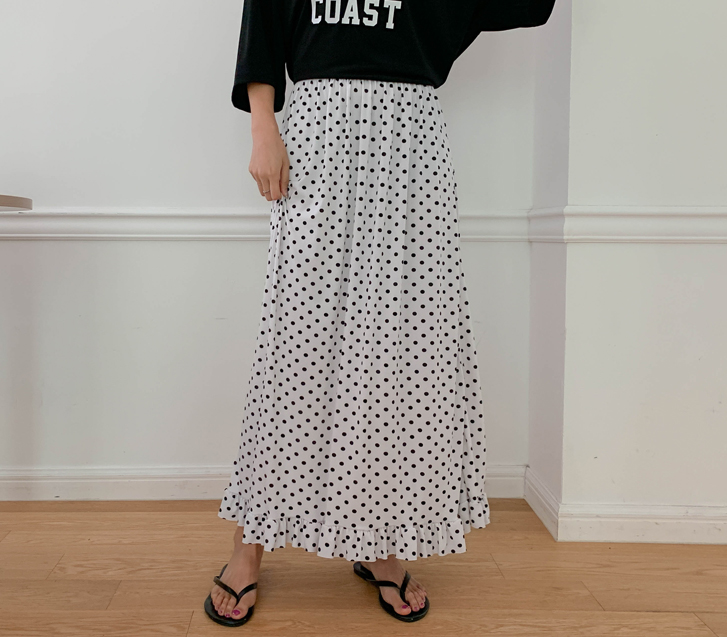 Stie Dot Ice Freel Banding Rong skirt