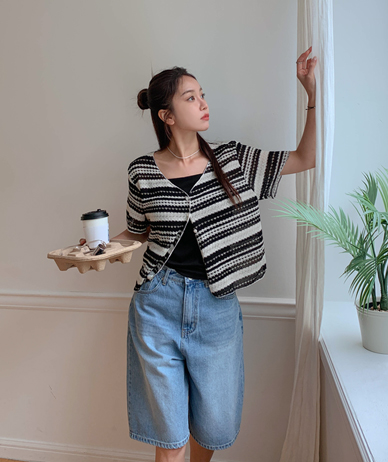 Ross Linen Short-sleeve Cardigan