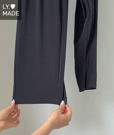 Itsumi Cool Side Pintuck Banding Wide Pants