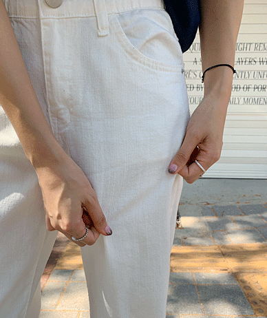 Shelling Banding Straight Wide Pants