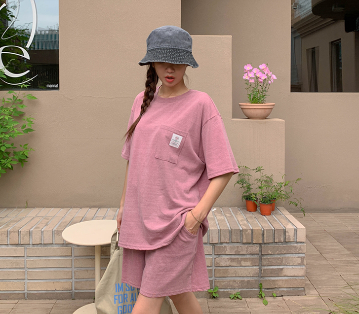 Noen Patch Pigment Short-sleeve Shorts Training Set