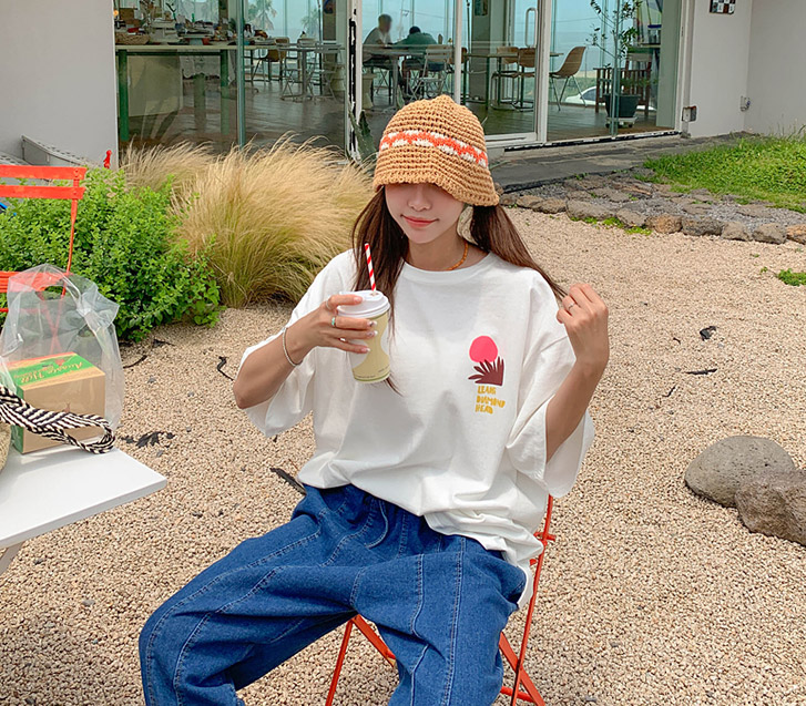 Beach printing Short-sleeve Long t shirts