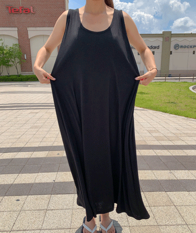 Jane Backlabel Sleeveless shirts Long one piece