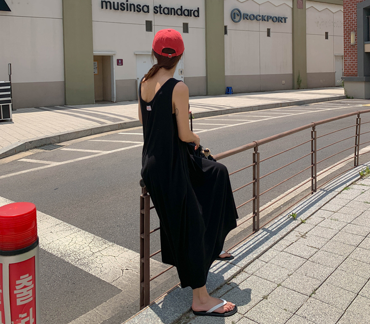 Jane Backlabel Sleeveless shirts Long one piece