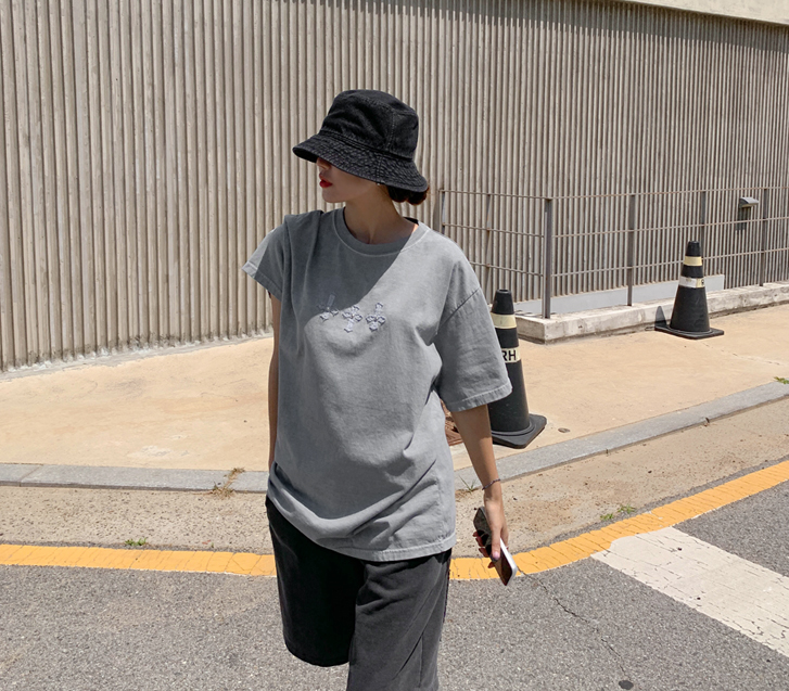 [Unisex] Cross Pigment Short-sleeve Long T-shirts