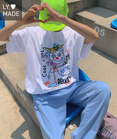 [Unisex] Smile Decree Print Overfit Short Sleeves T-shirt