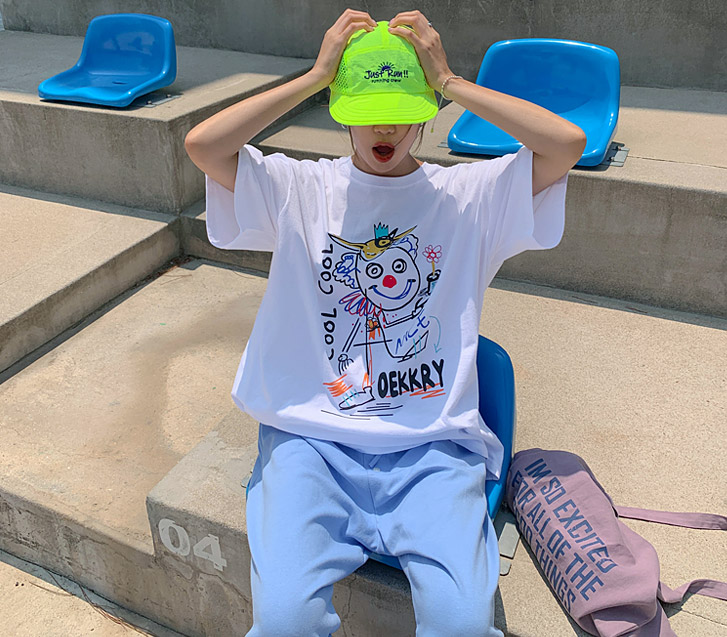 [Unisex] Smile Decree Print Overfit Short Sleeves T-shirt